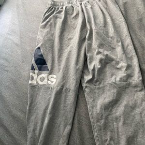 Size L Grey Adidas joggers  with side logo